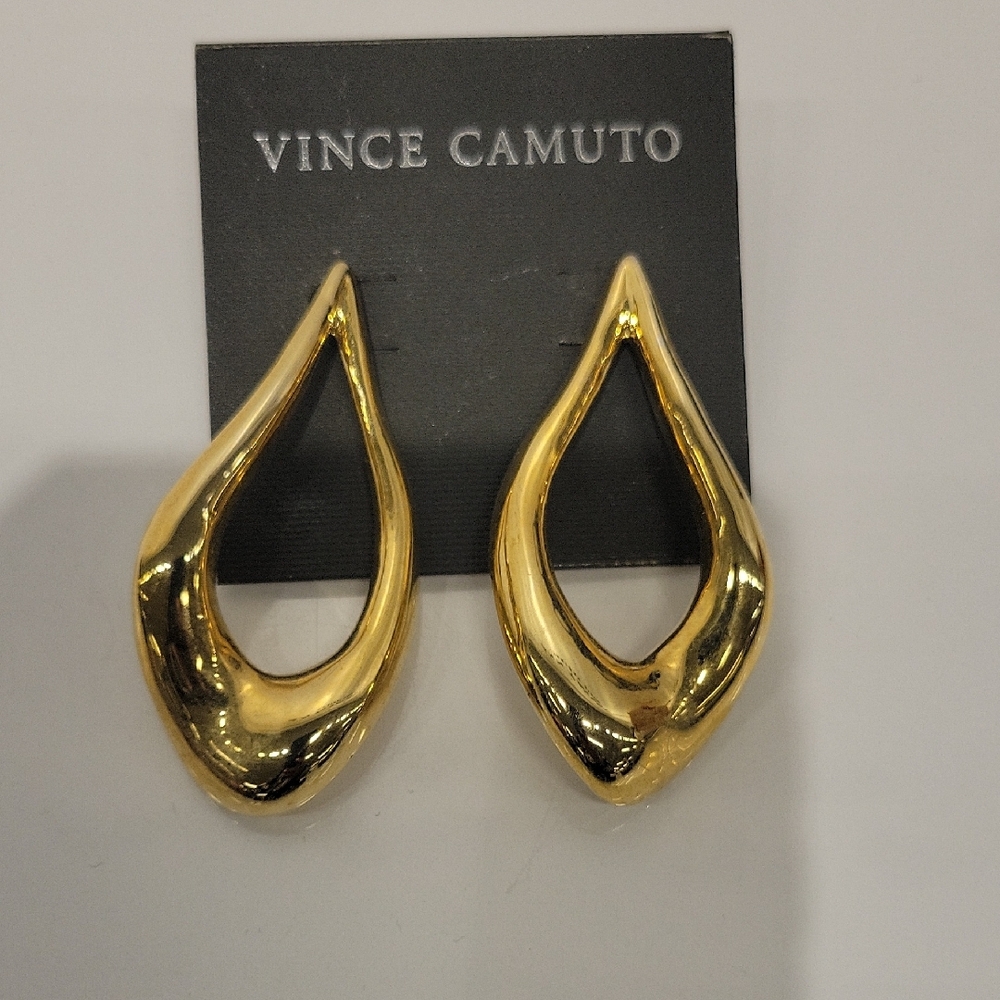 Vince Camuto Gold Sculptural Teardrop Earrings